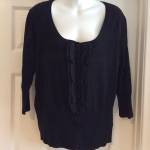 Apt 9 Ruffle Cardigan Sweater Size Large